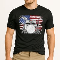 Drummer Drum Set Drums USA Flag American 4th Of July Gift Cooling Performance Crew T-Shirt