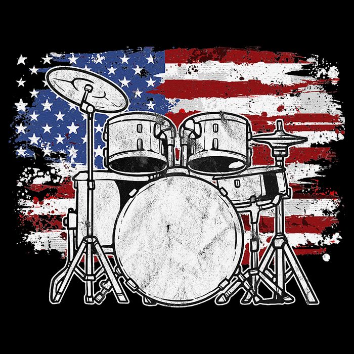Drummer Drum Set Drums USA Flag American 4th Of July Gift Backpack