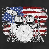 Drummer Drum Set Drums USA Flag American 4th Of July Gift 11oz C Handle Ceramic Mug