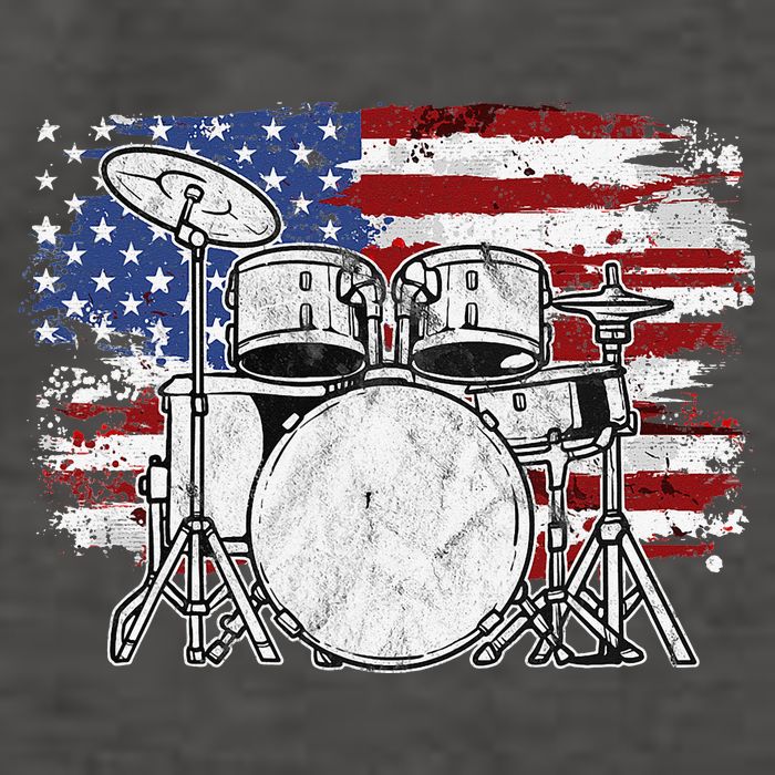 Drummer Drum Set Drums USA Flag American 4th Of July Gift Vector Backpack