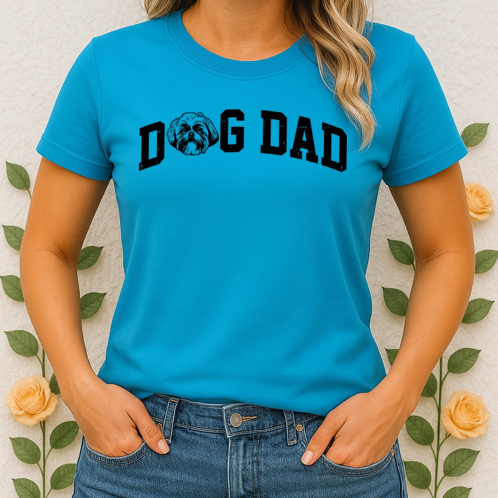 Dog Dad Shih Tzu Womens T-Shirt