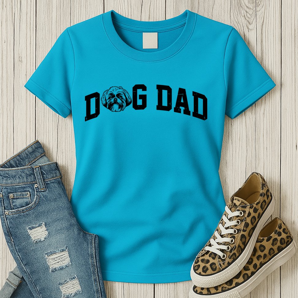 Dog Dad Shih Tzu Womens T-Shirt