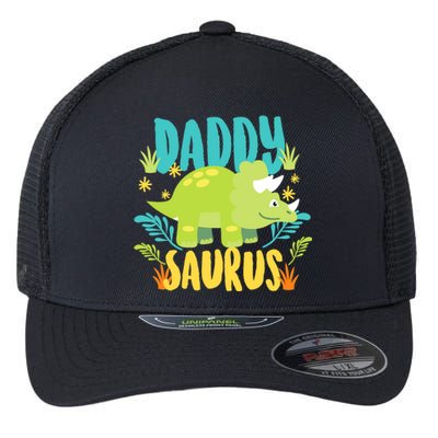 Daddy Dad Saurus Rex Dinosaur Dino for Father Flexfit Unipanel Trucker Cap