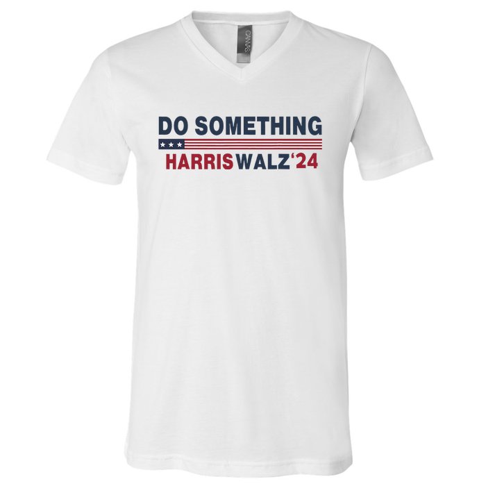 Dnc Do Something Vote Kamala Harris Walz 2024 For President V-Neck T-Shirt