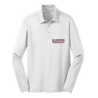 Dnc Do Something Vote Kamala Harris Walz 2024 For President Silk Touch Performance Long Sleeve Polo