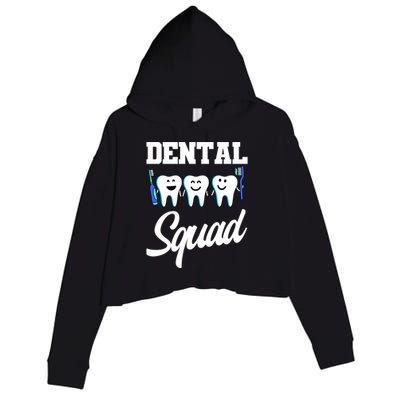 Dental Dentist Squad Teeth Cool Gift Crop Fleece Hoodie