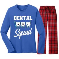 Dental Dentist Squad Teeth Cool Gift Women's Long Sleeve Flannel Pajama Set 