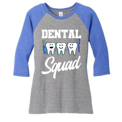 Dental Dentist Squad Teeth Cool Gift Women's Tri-Blend 3/4-Sleeve Raglan Shirt