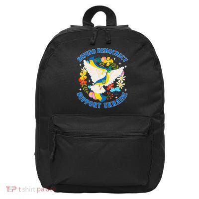 Defend Democracy Support Peace Lover For Women 16 in Basic Backpack