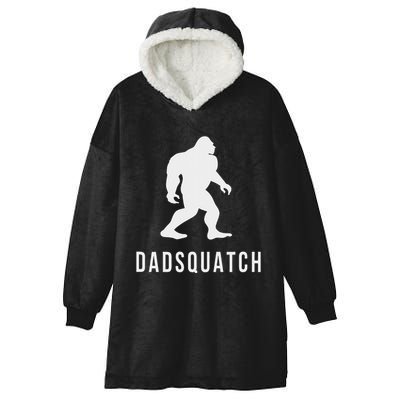 Dadsquatch Dad Sasquatch Bigfoot Funny Gift For Dad Hooded Wearable Blanket