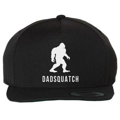 Dadsquatch Dad Sasquatch Bigfoot Funny Gift For Dad Wool Snapback Cap