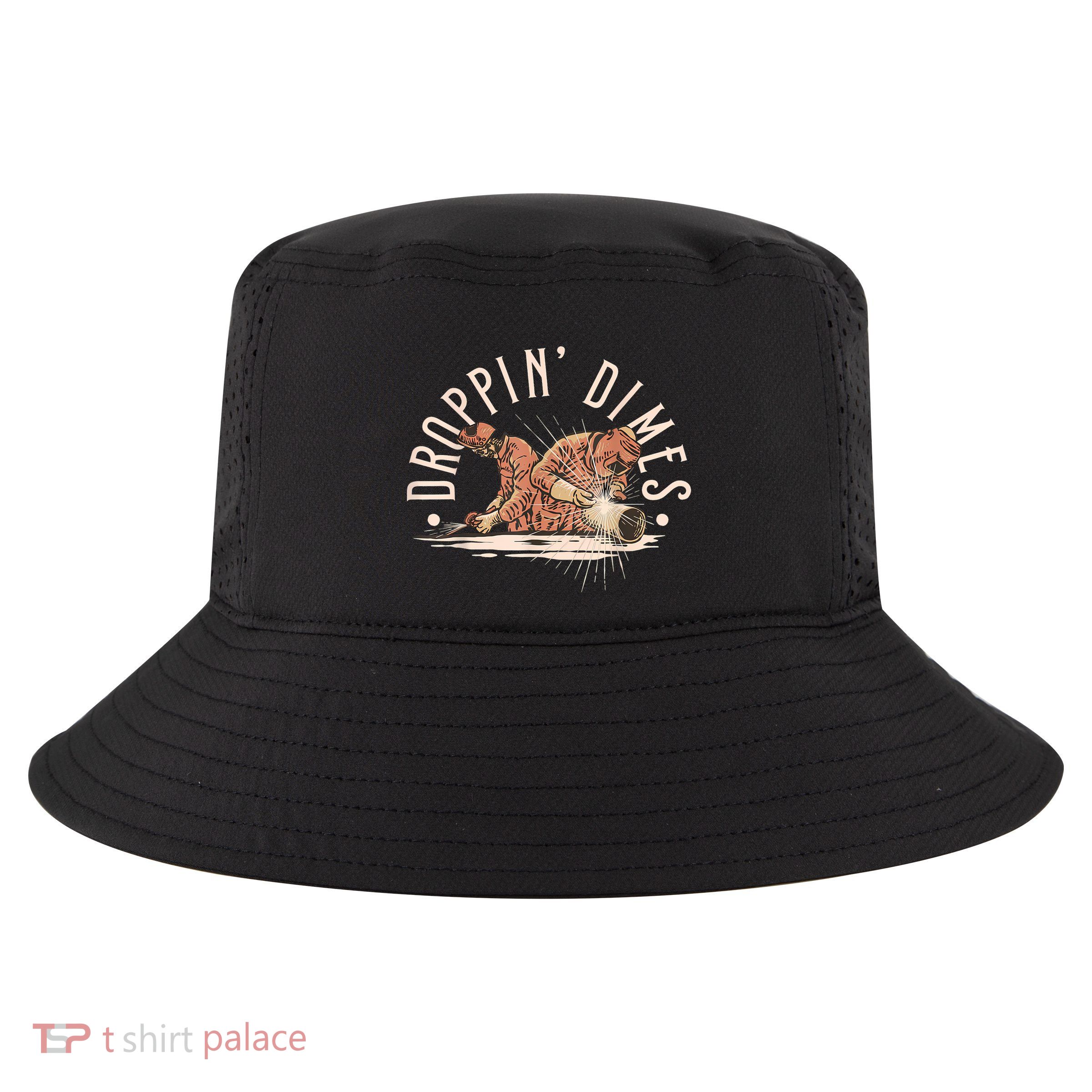 Droppin Dimes Skeleton Welding Humor Cool Comfort Performance Bucket Hat