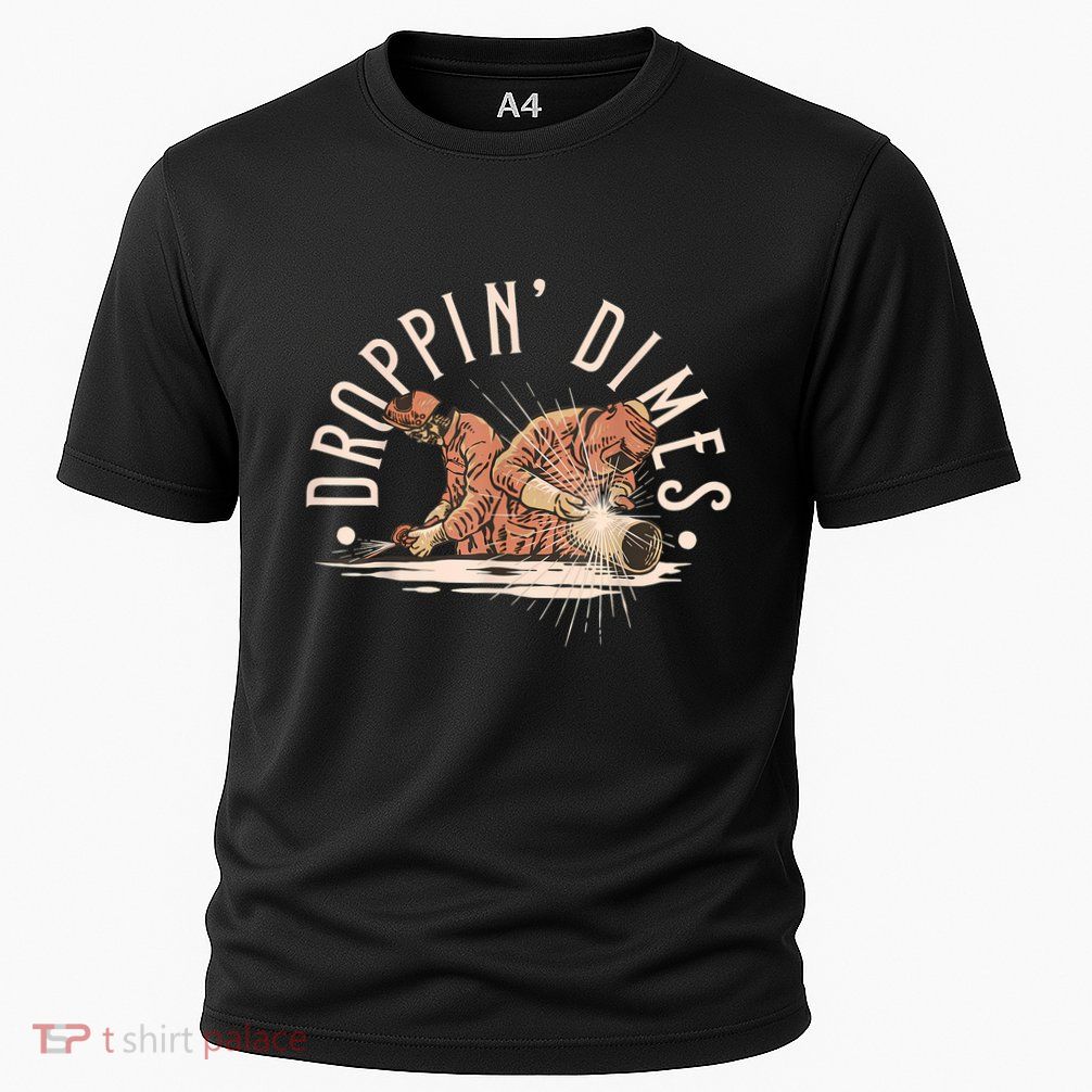 Droppin Dimes Skeleton Welding Humor Performance Shirt