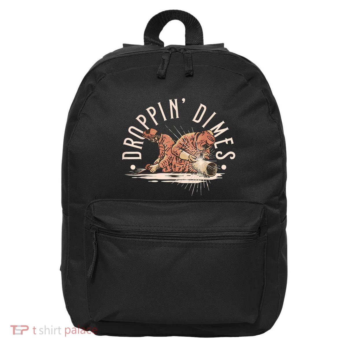 Droppin Dimes Skeleton Welding Humor 16 in Basic Backpack