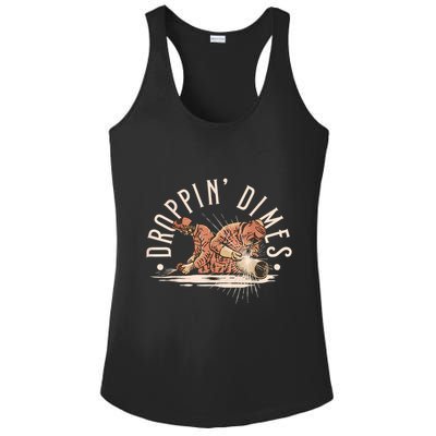 Droppin Dimes Skeleton Welding Humor Ladies PosiCharge Competitor Racerback Tank