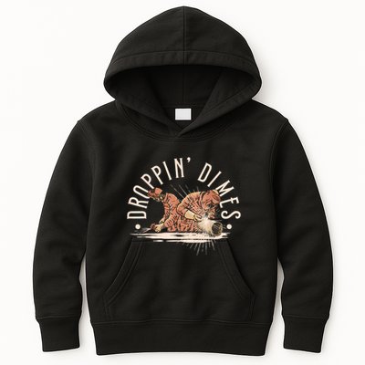 Droppin Dimes Skeleton Welding Humor Kids Hoodie