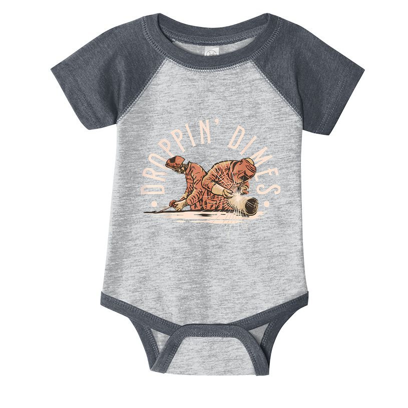 Droppin Dimes Skeleton Welding Humor Infant Baby Jersey Bodysuit