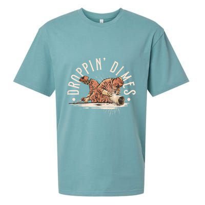 Droppin Dimes Skeleton Welding Humor Sueded Cloud Jersey T-Shirt