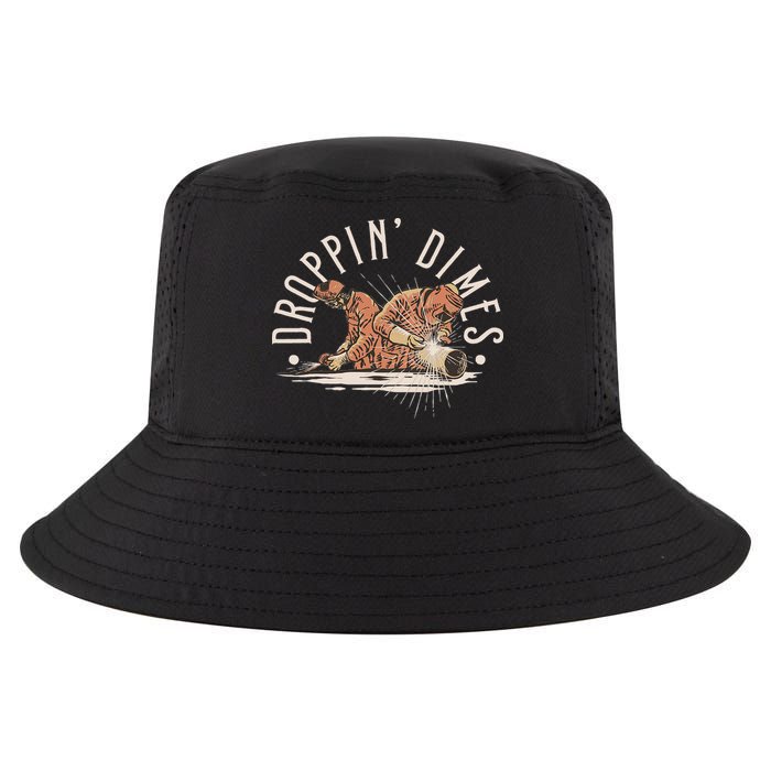 Droppin Dimes Skeleton Welding Humor Cool Comfort Performance Bucket Hat