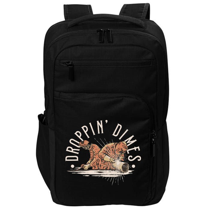 Droppin Dimes Skeleton Welding Humor Impact Tech Backpack