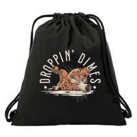 Droppin Dimes Skeleton Welding Humor Drawstring Bag