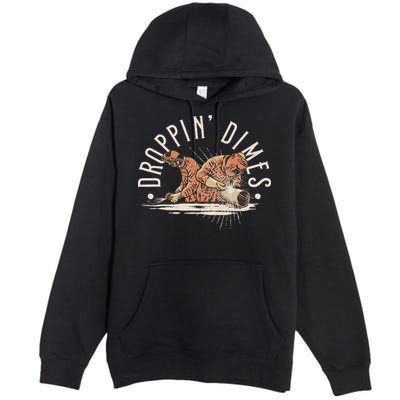 Droppin Dimes Skeleton Welding Humor Premium Pullover Hoodie