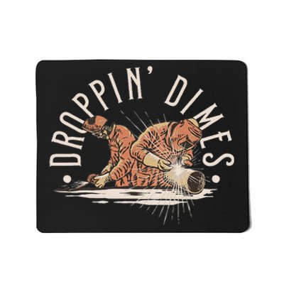 Droppin Dimes Skeleton Welding Humor Mousepad