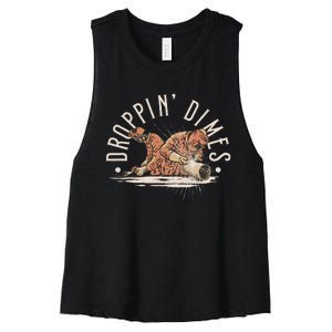 Droppin Dimes Skeleton Welding Humor Women's Racerback Cropped Tank