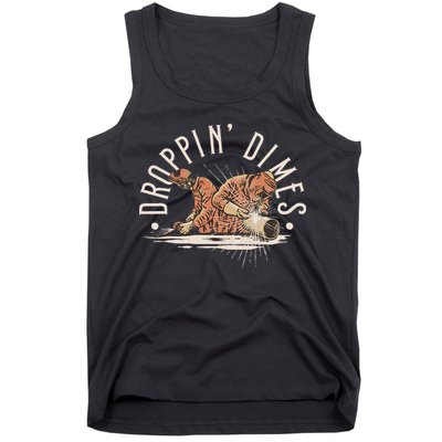 Droppin Dimes Skeleton Welding Humor Tank Top
