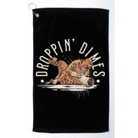 Droppin Dimes Skeleton Welding Humor Golf Towel