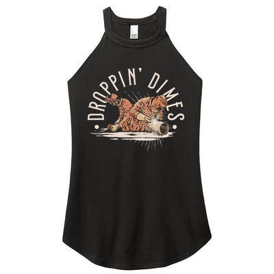 Droppin Dimes Skeleton Welding Humor Women's Perfect Tri Rocker Tank