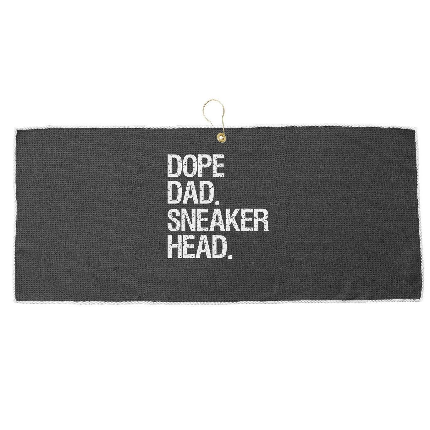 Dope Dad Sneaker Head Funny Saying Large Microfiber Waffle Golf Towel
