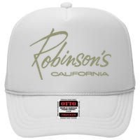 Defunct Dept Store Robinson California High Crown Mesh Back Trucker Hat