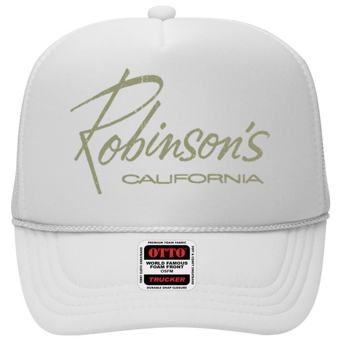 Defunct Dept Store Robinson California High Crown Mesh Back Trucker Hat