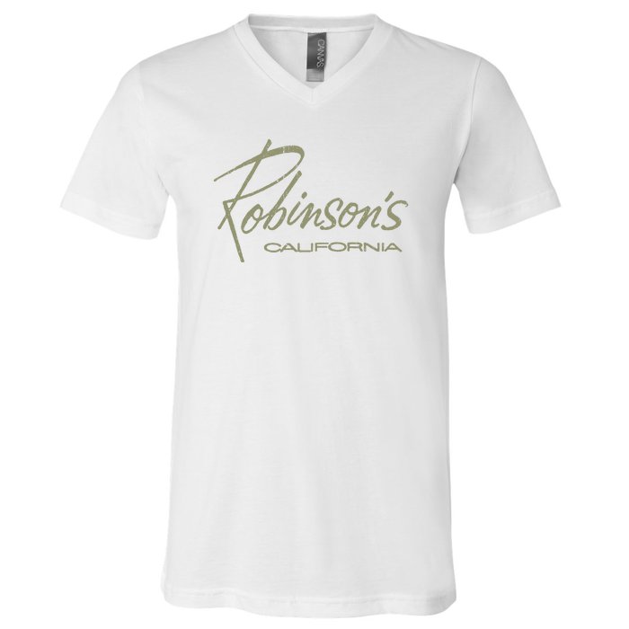 Defunct Dept Store Robinson California V-Neck T-Shirt