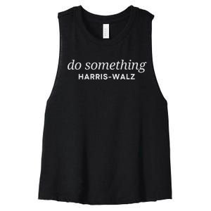 Dnc Do Something Kamala Harris Walz 2024 President Campaign Women's Racerback Cropped Tank