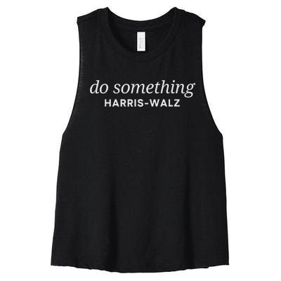 Dnc Do Something Kamala Harris Walz 2024 President Campaign Women's Racerback Cropped Tank