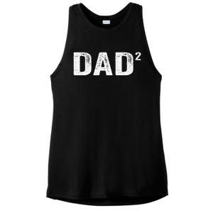 Dad2 Dad Squared Father Of Two Twins Fathers Day Idea Ladies PosiCharge Tri-Blend Wicking Tank