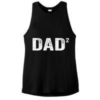Dad2 Dad Squared Father Of Two Twins Fathers Day Idea Ladies PosiCharge Tri-Blend Wicking Tank