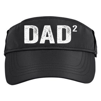 Dad2 Dad Squared Father Of Two Twins Fathers Day Idea Adult Drive Performance Visor