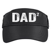 Dad2 Dad Squared Father Of Two Twins Fathers Day Idea Adult Drive Performance Visor