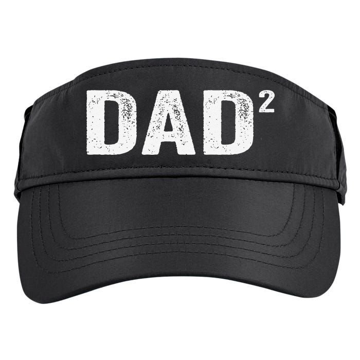 Dad2 Dad Squared Father Of Two Twins Fathers Day Idea Adult Drive Performance Visor