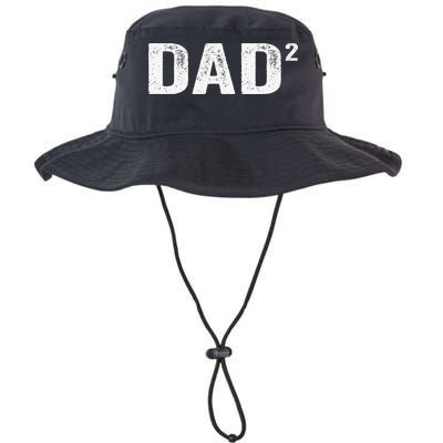 Dad2 Dad Squared Father Of Two Twins Fathers Day Idea Bucket Hat