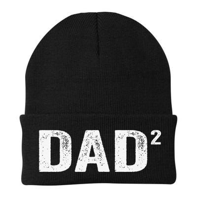 Dad2 Dad Squared Father Of Two Twins Fathers Day Idea Beanie