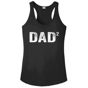 Dad2 Dad Squared Father Of Two Twins Fathers Day Idea Ladies PosiCharge Competitor Racerback Tank