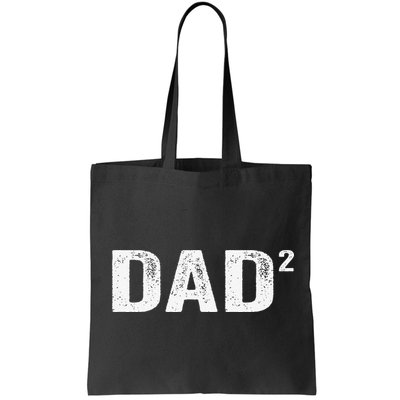 Dad2 Dad Squared Father Of Two Twins Fathers Day Idea Bag