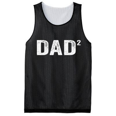 Dad2 Dad Squared Father Of Two Twins Fathers Day Idea Mesh Reversible Basketball Jersey Tank