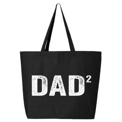 Dad2 Dad Squared Father Of Two Twins Fathers Day Idea 25L Jumbo Tote