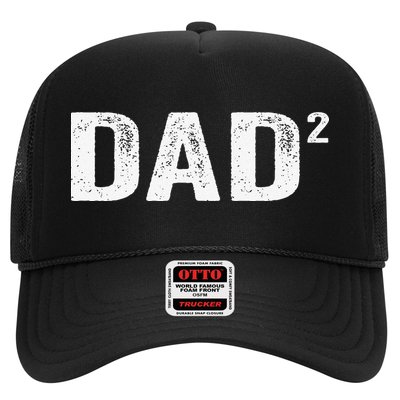 Dad2 Dad Squared Father Of Two Twins Fathers Day Idea Trucker Hat