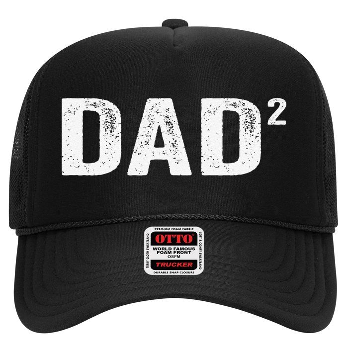 Dad2 Dad Squared Father Of Two Twins Fathers Day Idea Trucker Hat